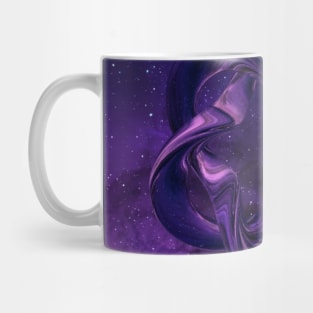 Purple Galaxy Print Floral Flower Mug